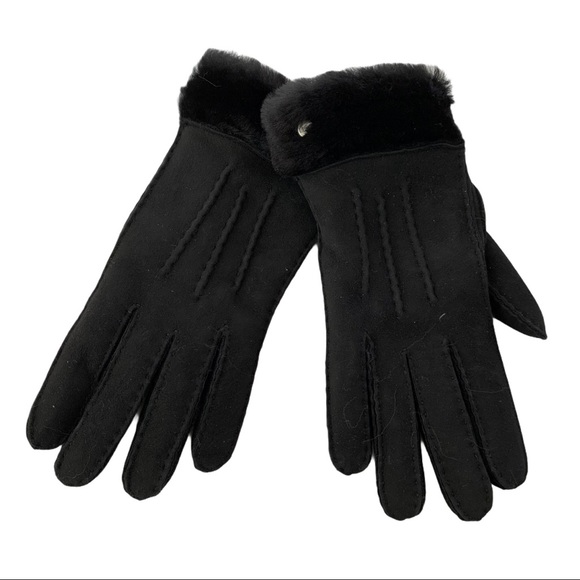UGG Accessories - UGG Shearling Sheepskin Suede Glove Black M NWT